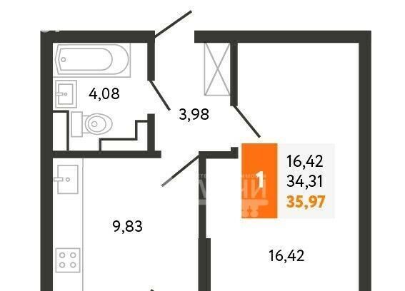 квартира г Новороссийск р-н Центральный ш Мысхакское 59 ЖК «Аврора 2» фото 2