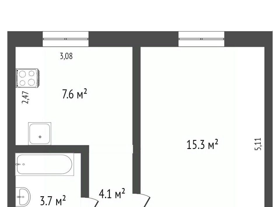 квартира г Новый Уренгой ул Геологоразведчиков 2бк/1 фото 13