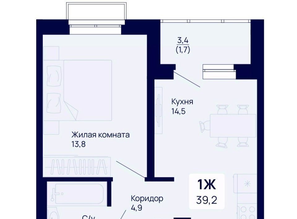 квартира г Екатеринбург р-н Железнодорожный Уральская ЖК Галактика фото 1