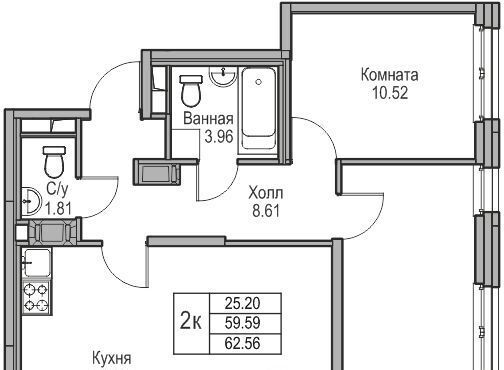 квартира г Санкт-Петербург ул Ивинская 1к/3 ЖК «Юнтолово» Беговая фото 1