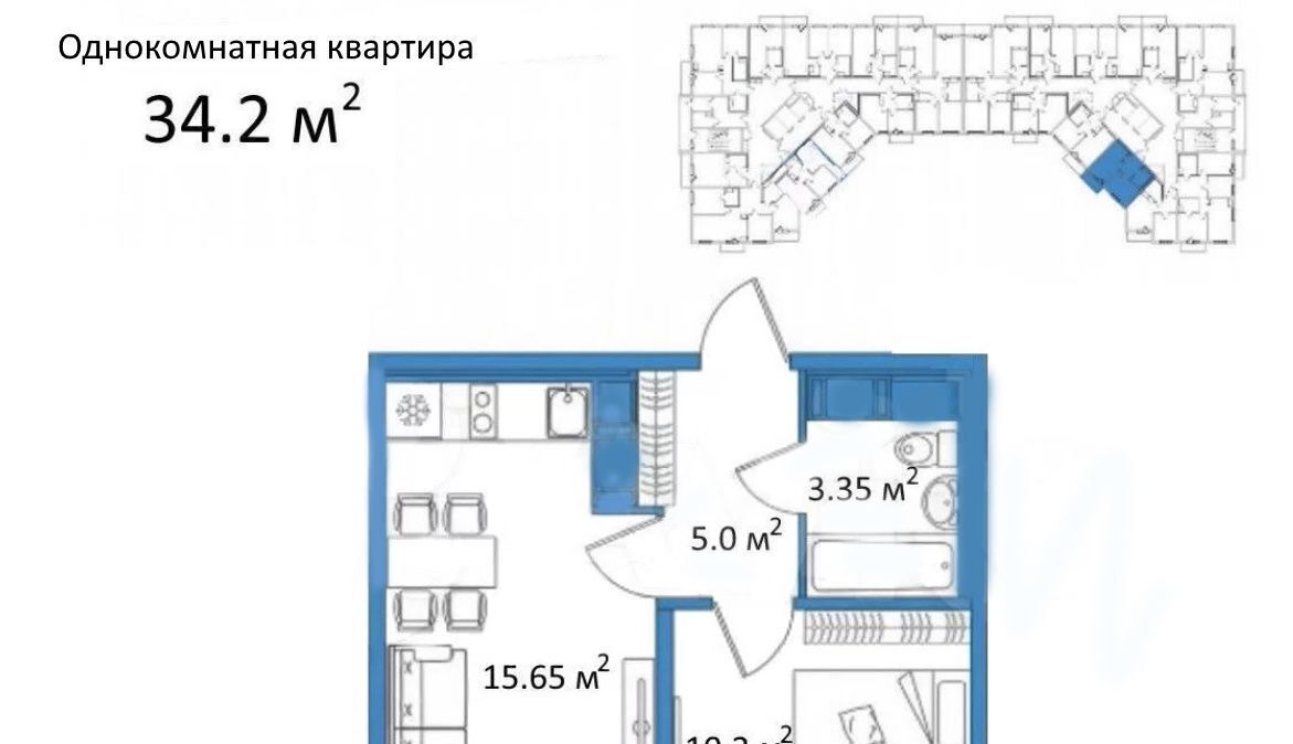 квартира г Санкт-Петербург п Парголово ул Архитектора Белова 5к/1 метро Парнас фото 31