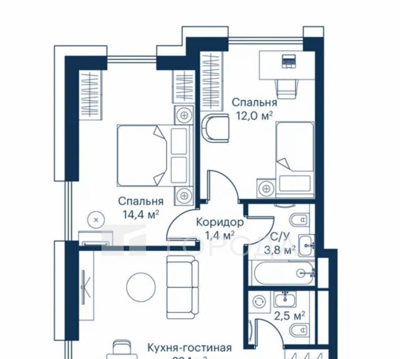 квартира г Москва метро Волоколамская ш Волоколамское 95/2к 4 ЖК City Bay муниципальный округ Покровское-Стрешнево фото 18