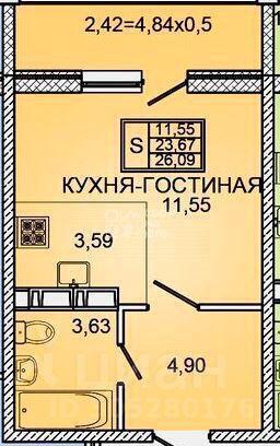 квартира г Краснодар р-н Прикубанский ул им. Героя Яцкова И.В. 9/3 фото 7