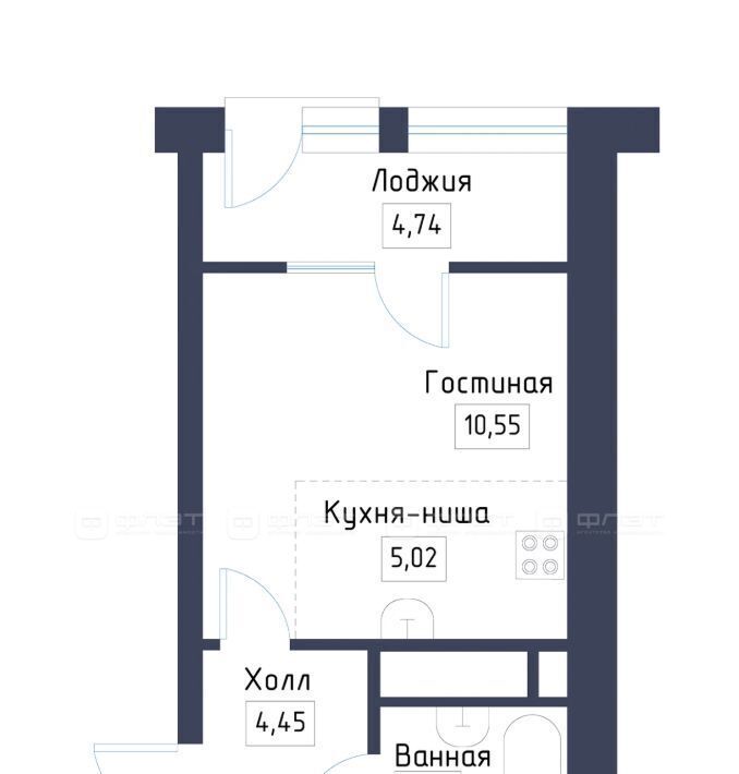 квартира р-н Зеленодольский с Осиново ЖК «Зимний Сад» Осиновское с/пос, сад, Авиастроительная фото 2