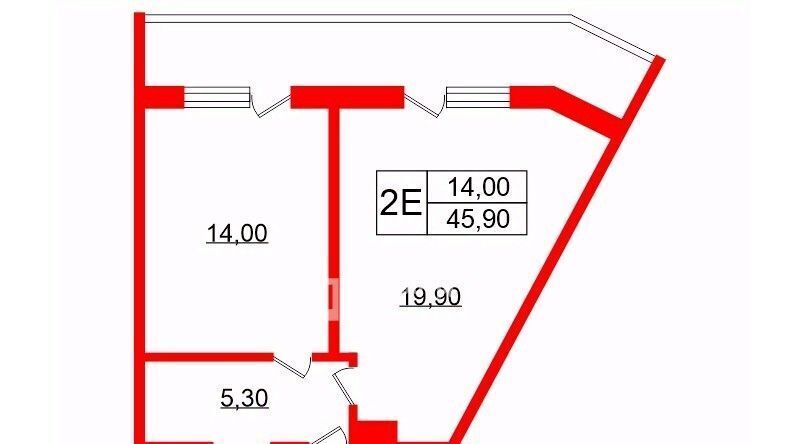 квартира р-н Всеволожский г Кудрово ул Центральная 52к/3 Улица Дыбенко, Заневское городское поселение фото 2