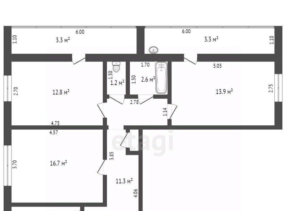 квартира г Стерлитамак Михайловский ул Шафиева 49 фото 14