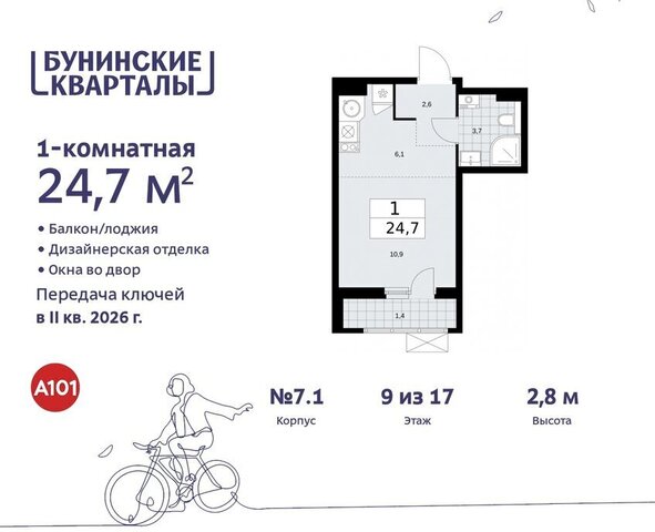 ЖК Бунинские Кварталы 7/1 метро Коммунарка метро Бунинская аллея ТиНАО фото