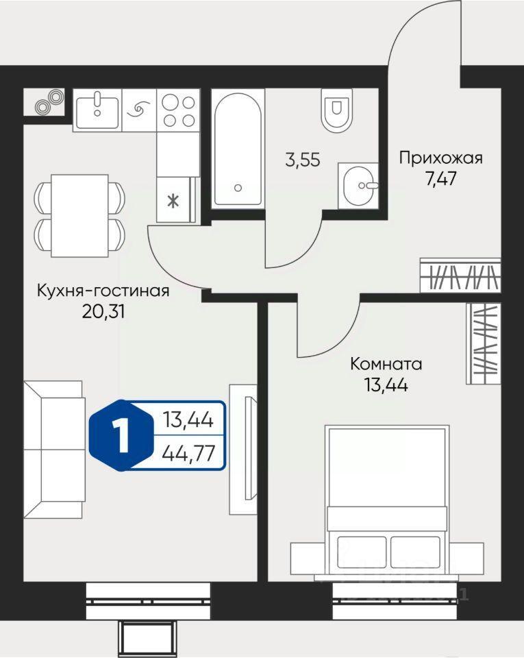 квартира городской округ Дмитровский с Озерецкое б-р Радости 30 Лобня, Жилой комплекс «Мечта» фото 1