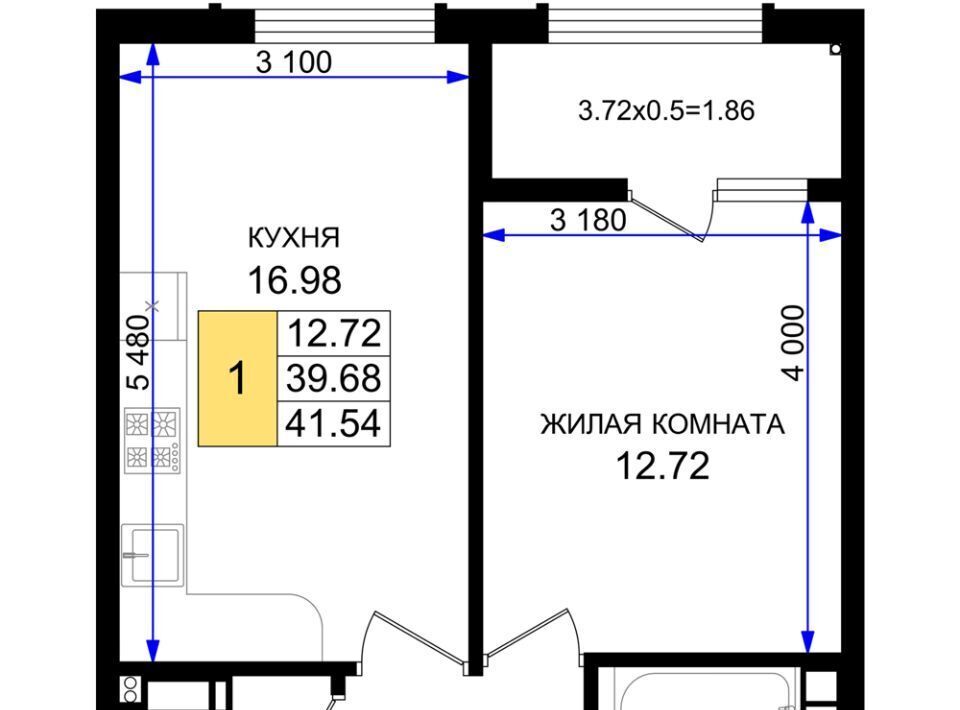 квартира г Новороссийск р-н Южный ул Имени Григория Белькинда фото 1