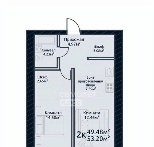 квартира г Томск р-н Кировский ул Аркадия Иванова 21 фото 2