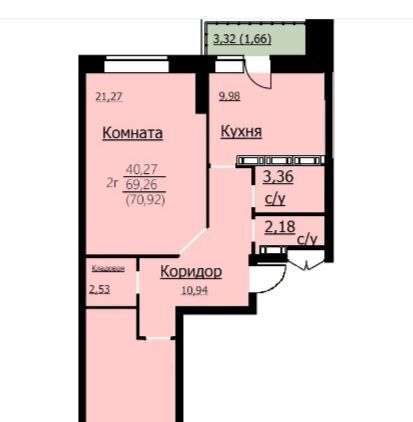 квартира г Ярославль р-н Заволжский ул Красноборская 38к/3 фото 1