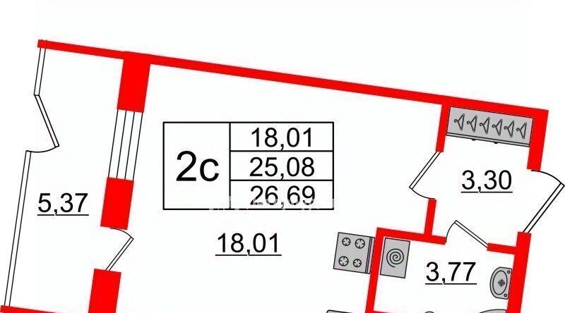 квартира г Санкт-Петербург ул Струве 10к/2 Звездная фото 2