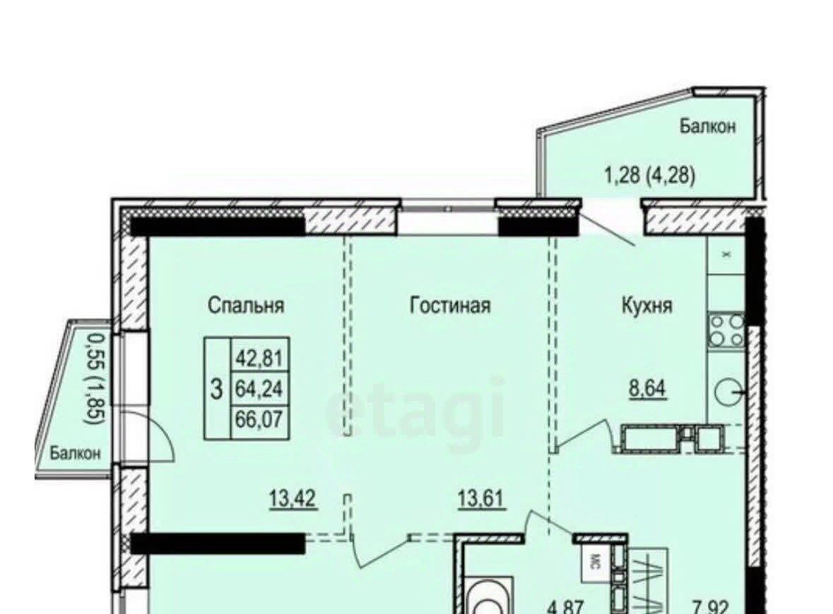 квартира г Ижевск р-н Первомайский ул Карла Маркса 120к/2 фото 23