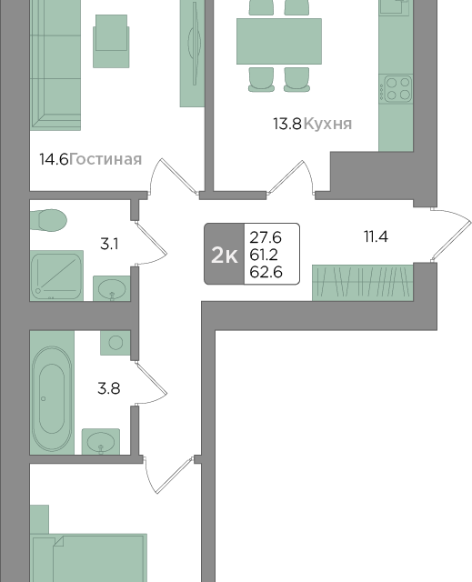 квартира г Калининград р-н Центральный ул Новгородская 3а/2 городской округ Калининград фото 1