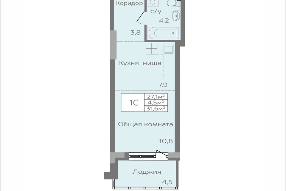 квартира г Кемерово р-н Заводский пр-кт Молодежный 19 Кемеровская область — Кузбасс, Кемеровский городской округ фото 1