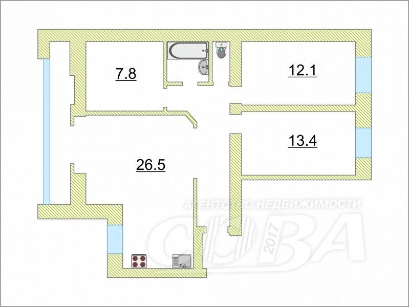 квартира г Тюмень ул Щербакова 112 городской округ Тюмень фото 4