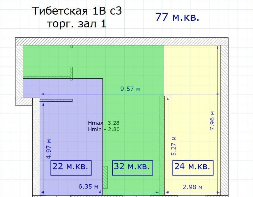 торговое помещение г Ростов-на-Дону р-н Ворошиловский ул Тибетская 1вс/1 фото 3