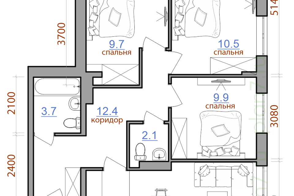 квартира г Иркутск 1-й Ленинский квартал, 2, Иркутск городской округ фото 1