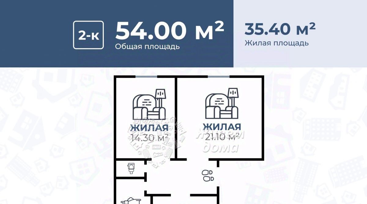 квартира г Волгоград р-н Ворошиловский ул Кузнецкая 93 фото 1