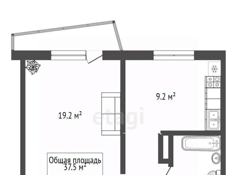 квартира г Новосибирск Речной вокзал ул 2-я Обская 69 фото 14