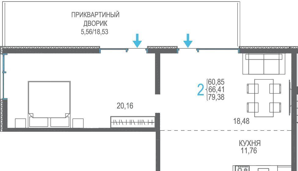 квартира р-н Сакский с Прибрежное Лесновское с/пос, Розовое озеро жилой комплекс фото 1