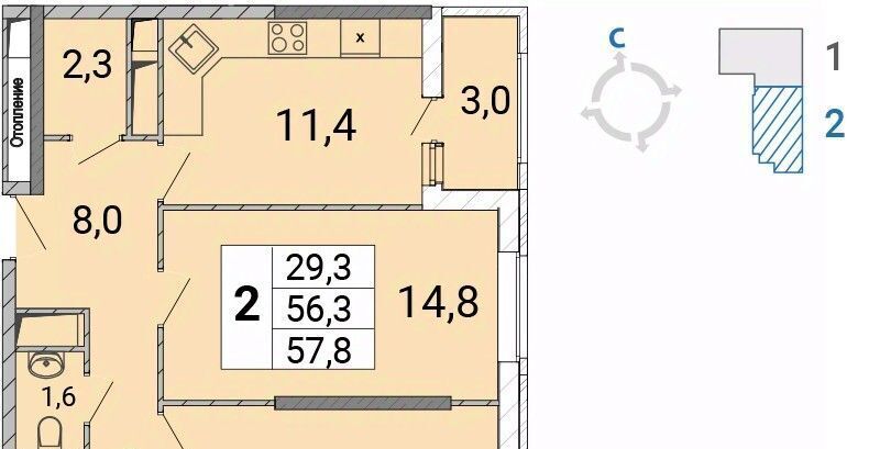 квартира г Балашиха мкр Железнодорожный пр-кт Героев 12 Некрасовка фото 1