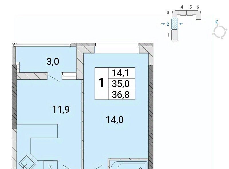 квартира г Балашиха мкр Железнодорожный ул Поликахина 2 Некрасовка фото 1