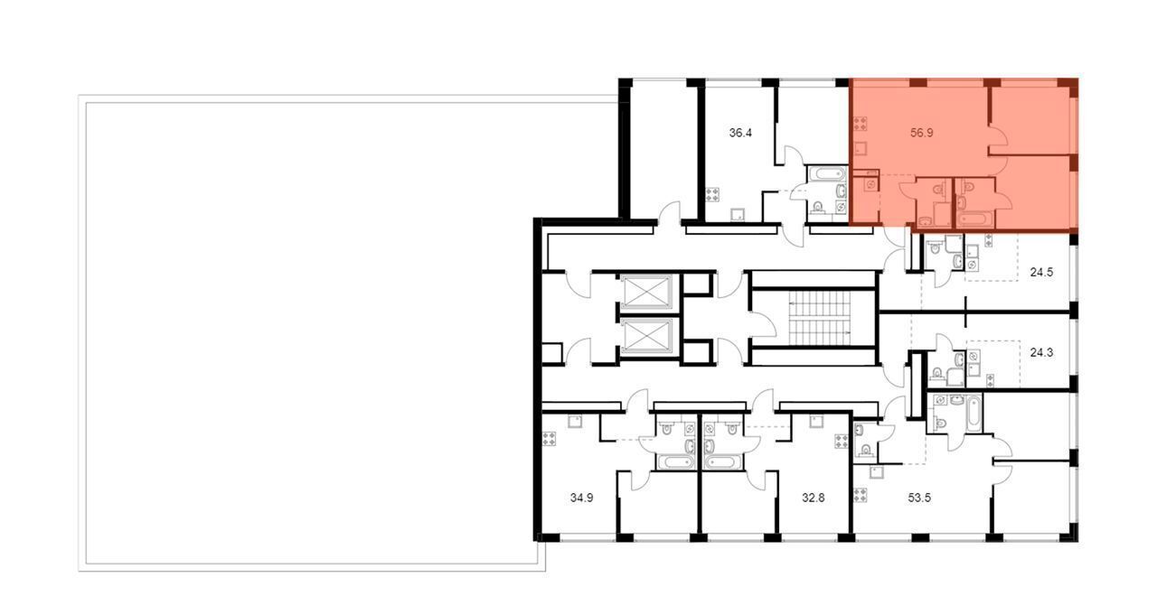 квартира г Москва метро Ховрино ул Ижорская з/у 6/4, корп. 2. 3 фото 2