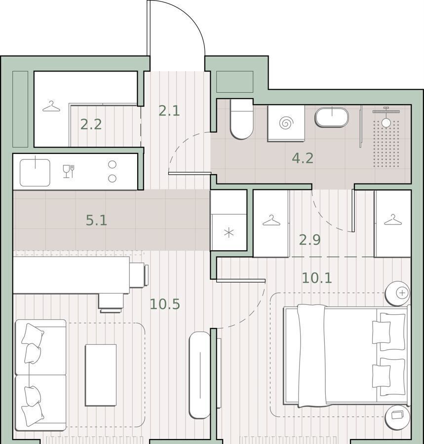 квартира г Москва метро Аминьевская ш Очаковское 5/4 этап, 1 фото 1