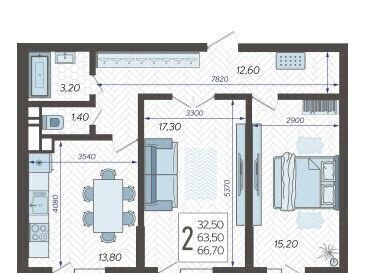 квартира г Краснодар р-н Прикубанский ул Ярославская 6 д. 115 фото 1