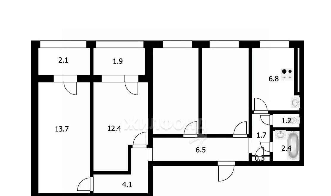 комната г Новосибирск ул Тульская 270/4 Площадь Маркса фото 11