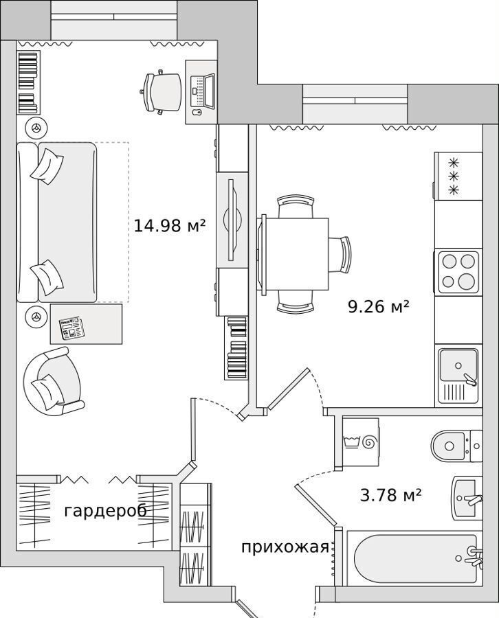 квартира г Санкт-Петербург метро Обухово ул Русановская 1 корп. 6, д. 18 фото 1