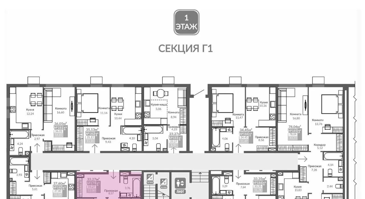 квартира г Симферополь р-н Киевский Крымская Роза ЖК «Абрикос 2» фото 7