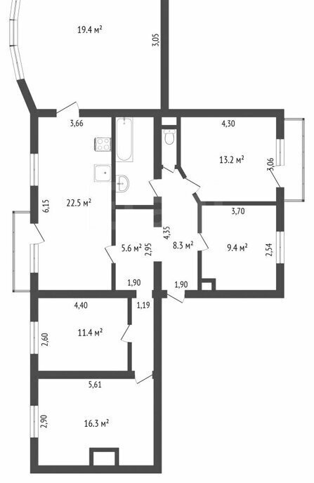 квартира г Улан-Удэ р-н Октябрьский ул Бийская 90 фото 23