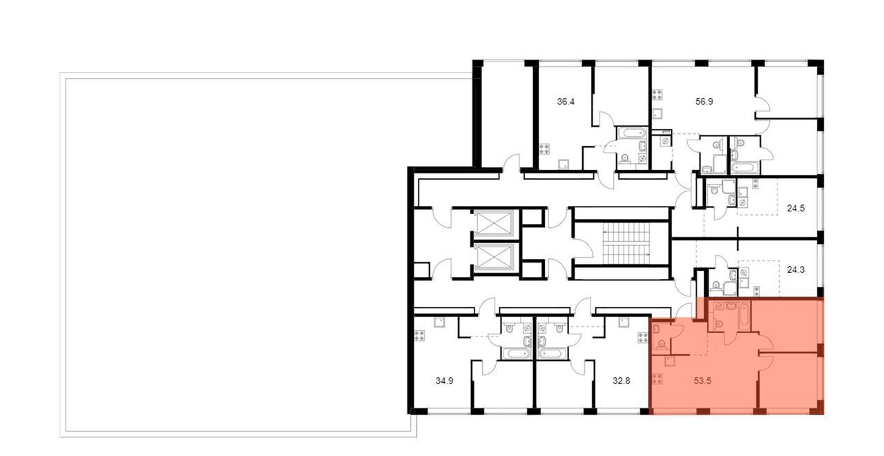 квартира г Москва метро Ховрино ул Ижорская з/у 6/4, корп. 2. 3 фото 2