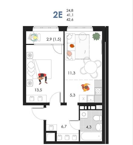 квартира р-н Кировский ул Магистральная 86б корп. 3 фото