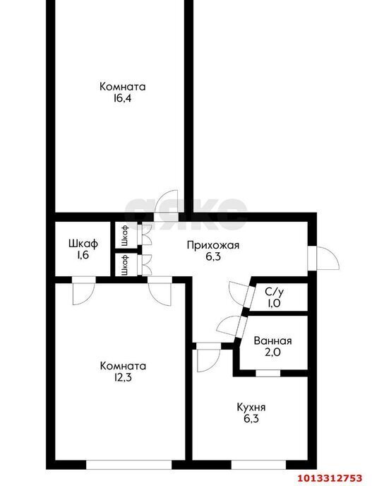 квартира г Краснодар р-н Прикубанский ул им. Вавилова Н.И. 17 фото 15