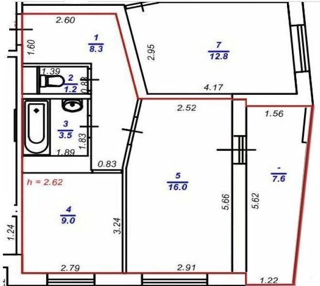 квартира г Петрозаводск р-н Центр ул Лососинская 13 Центр район Петрозаводска фото 23