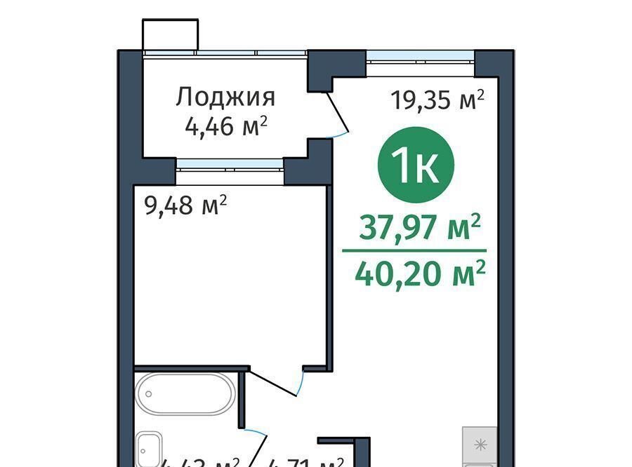 квартира г Тюмень р-н Калининский ул Краснооктябрьская 12 фото 1