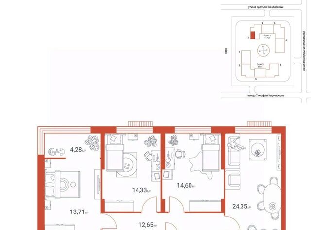 р-н Центральный ул Братьев Бондаревых 1 ЖК «Life Residence квартал и парк» Центральный административный округ фото