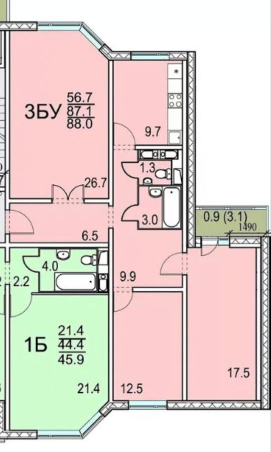 квартира г Москва метро Беломорская ул Левобережная 4к/24 фото 24