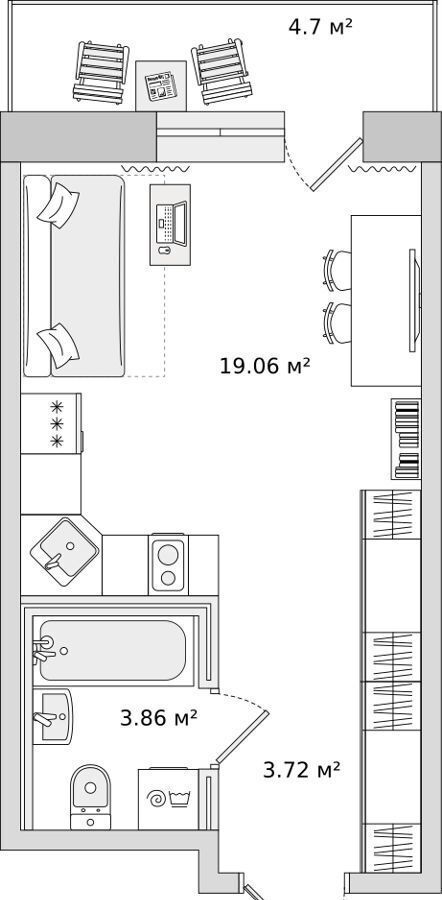 квартира р-н Всеволожский п Бугры ул Тихая 5 Девяткино, корп. 3 фото 1