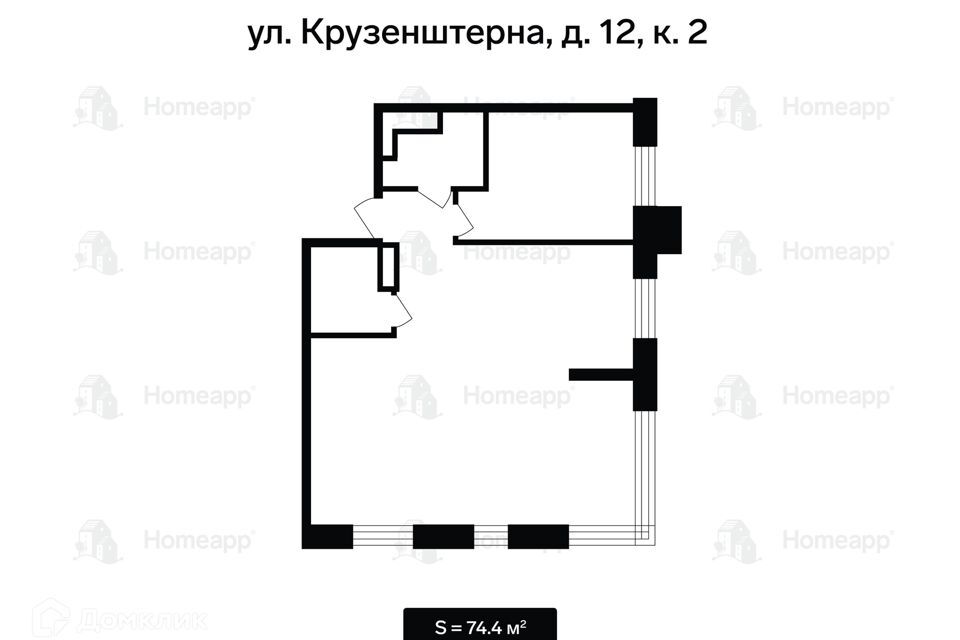 квартира г Москва ул Крузенштерна 12к/2 Квартал «Символ» Юго-Восточный административный округ фото 2