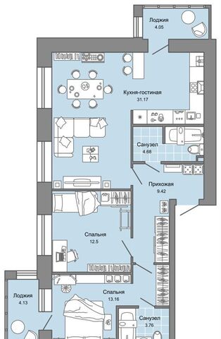 квартира р-н Заволжский дом 13 фото