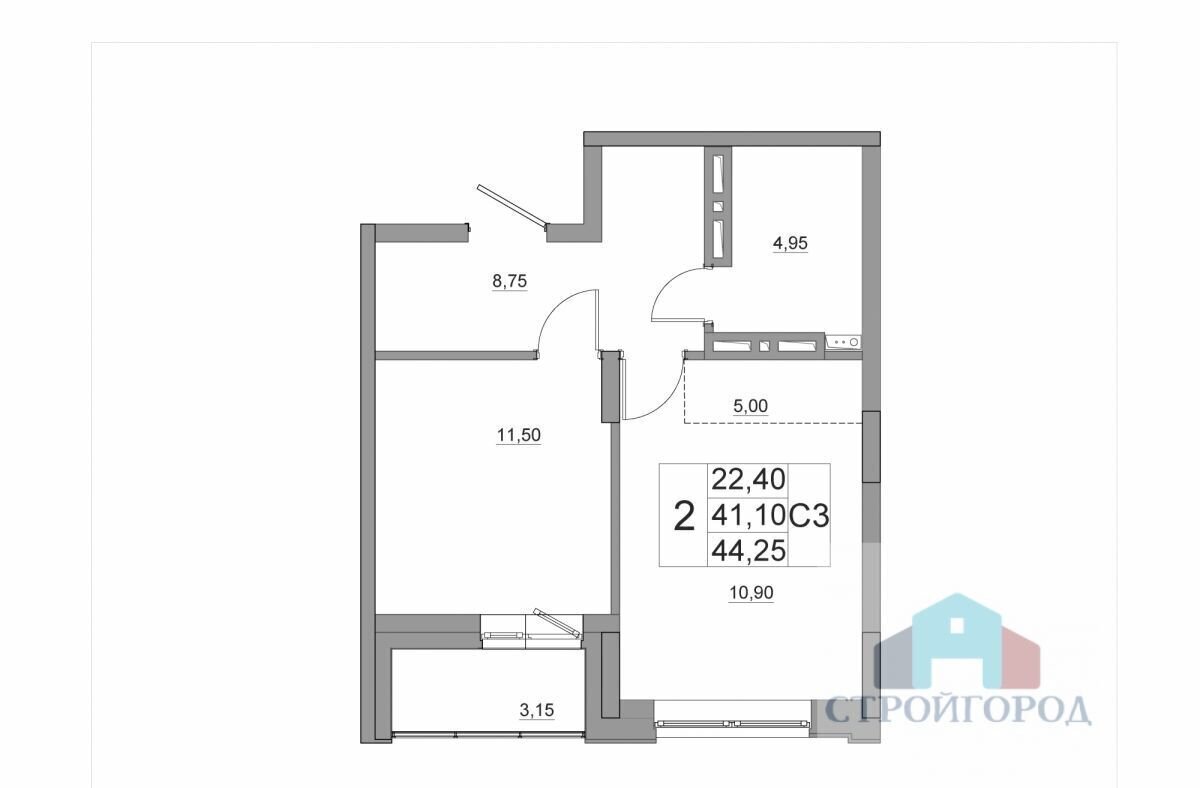 квартира г Красноярск р-н Октябрьский ул Норильская 5/1 фото 2