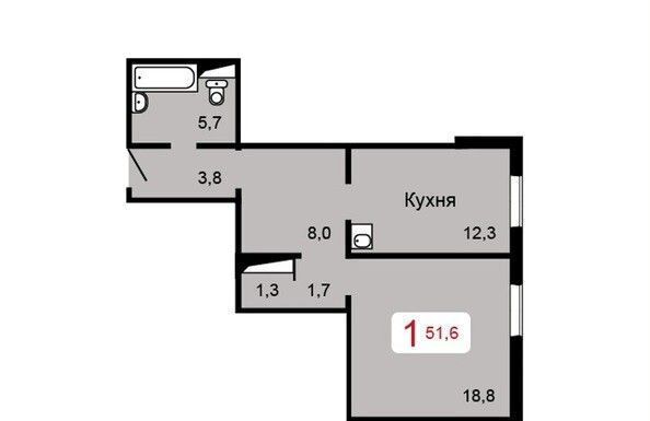 квартира г Красноярск р-н Свердловский ул 60 лет Октября 1 д. 90 фото 4