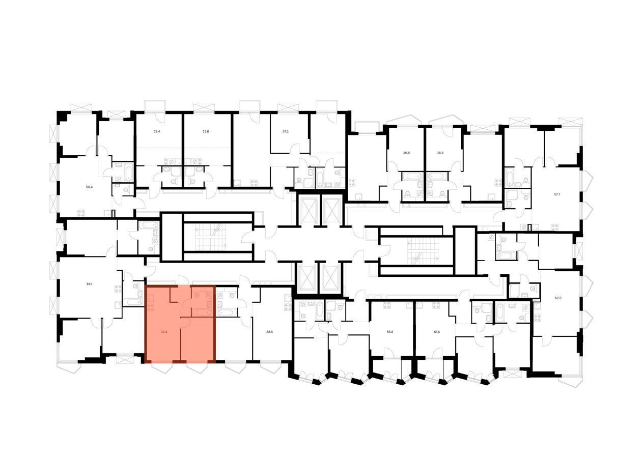 квартира г Москва метро Озерная ул Никулинская з/у 33 А/Б, корп. 4. 5 фото 2