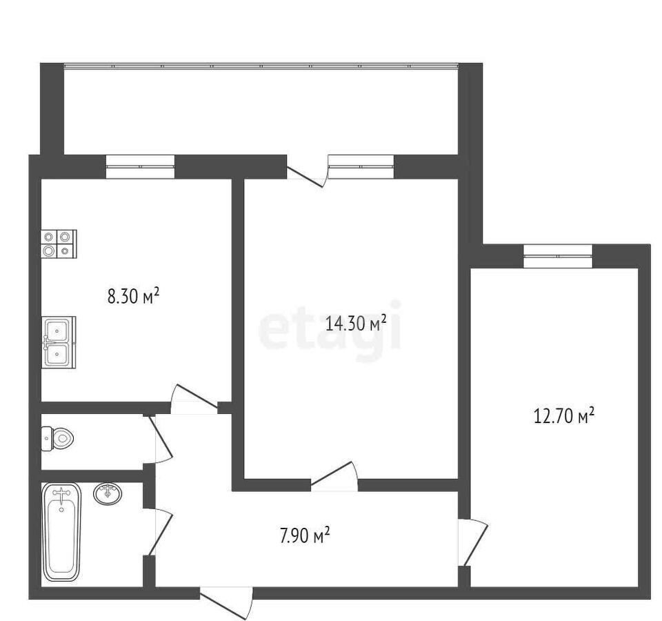 квартира г Тюмень р-н Калининский ул Орловская 35к/2 фото 17