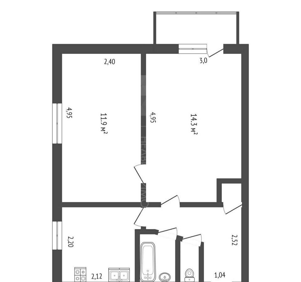 квартира г Тюмень р-н Калининский ул Карла Маркса 127 фото 40