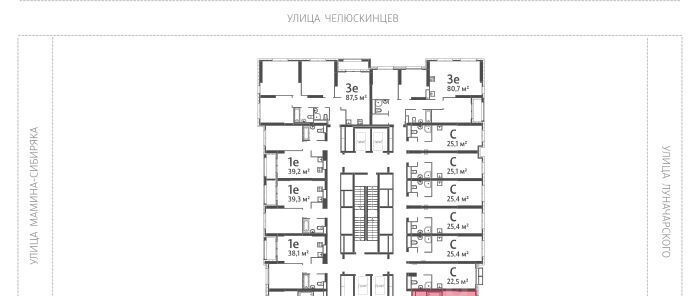 квартира г Екатеринбург Уральская Центральный ЖК «Азина 16» жилрайон фото 2